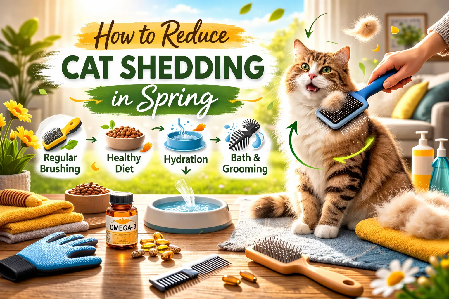 How to Reduce Cat Shedding in Spring: A Complete Guide for Feline Owners (2026)