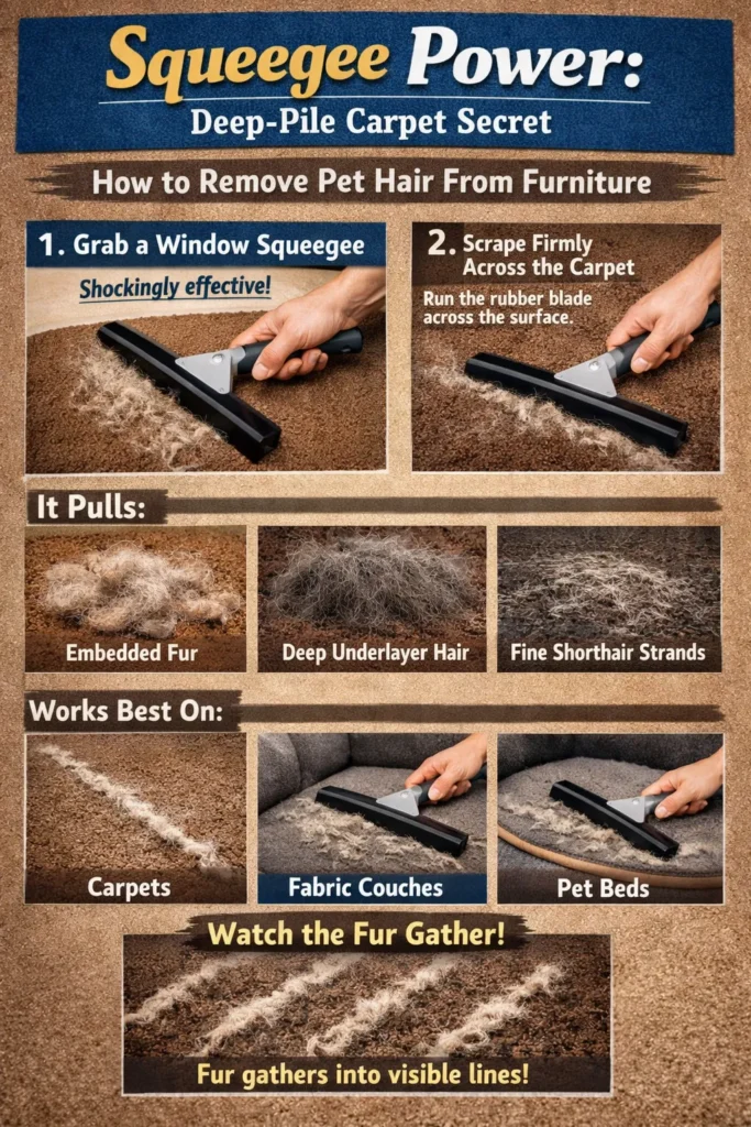 Squeegee Power Deep Pile Carpet Secret