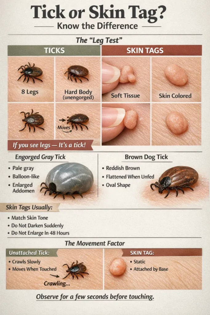 Tick Or Skin Tag Identifying The Difference