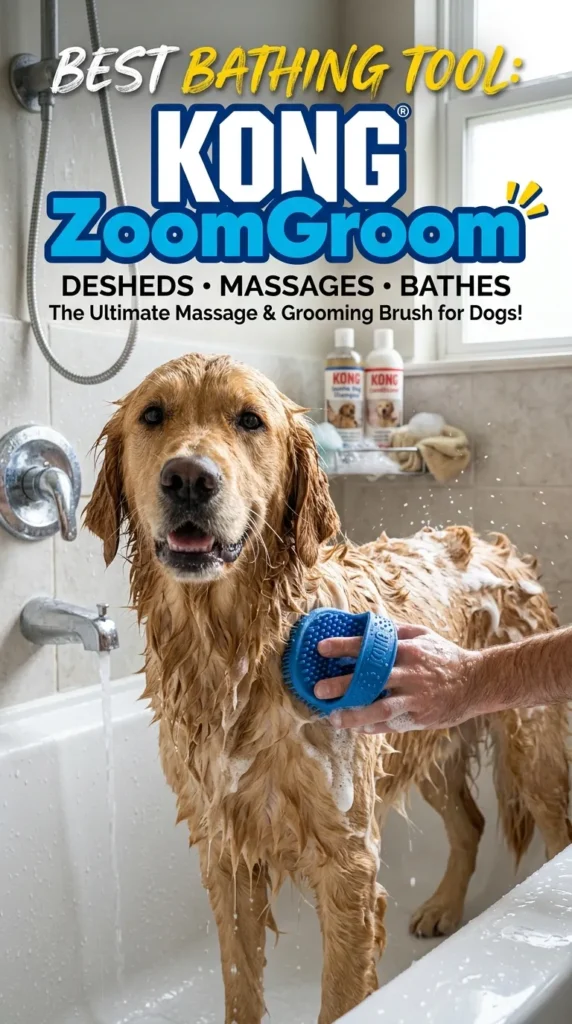 Best Bathing Tool Kong Zoomgroom best pet grooming tools list