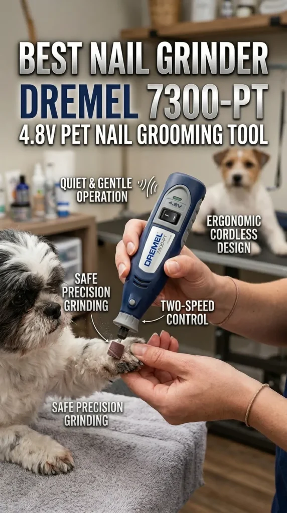 Best Nail Grinder Dremel 7300 Pt 4 8v Pet Nail Grooming Tool