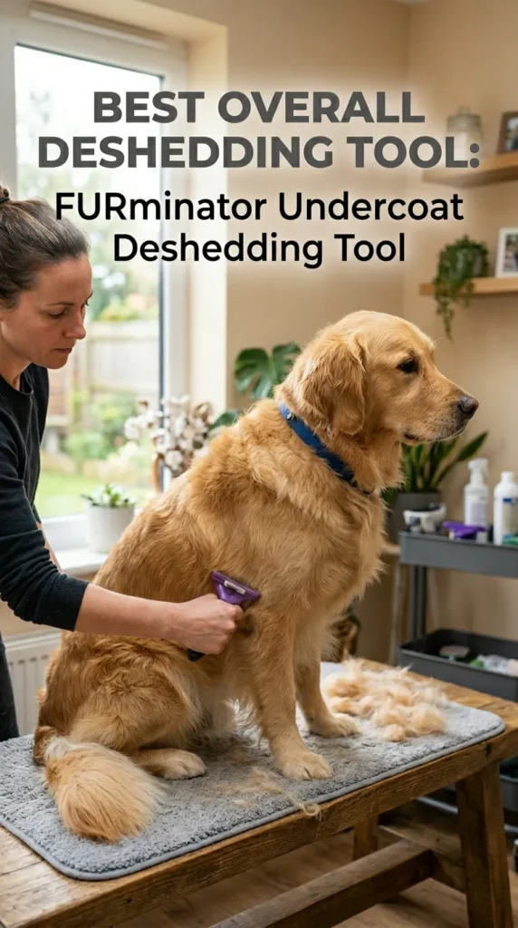 Best Overall Deshedding Tool Furminator Undercoat Deshedding Tool best pet grooming tools list