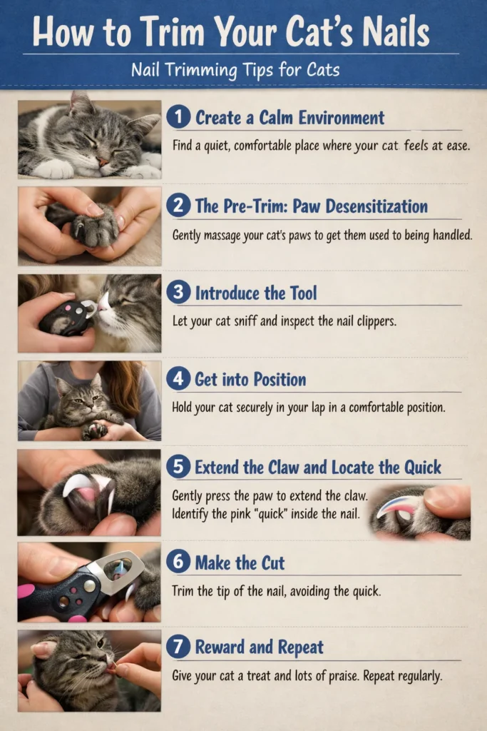 Step By Step How To Trim Your Cats Nails