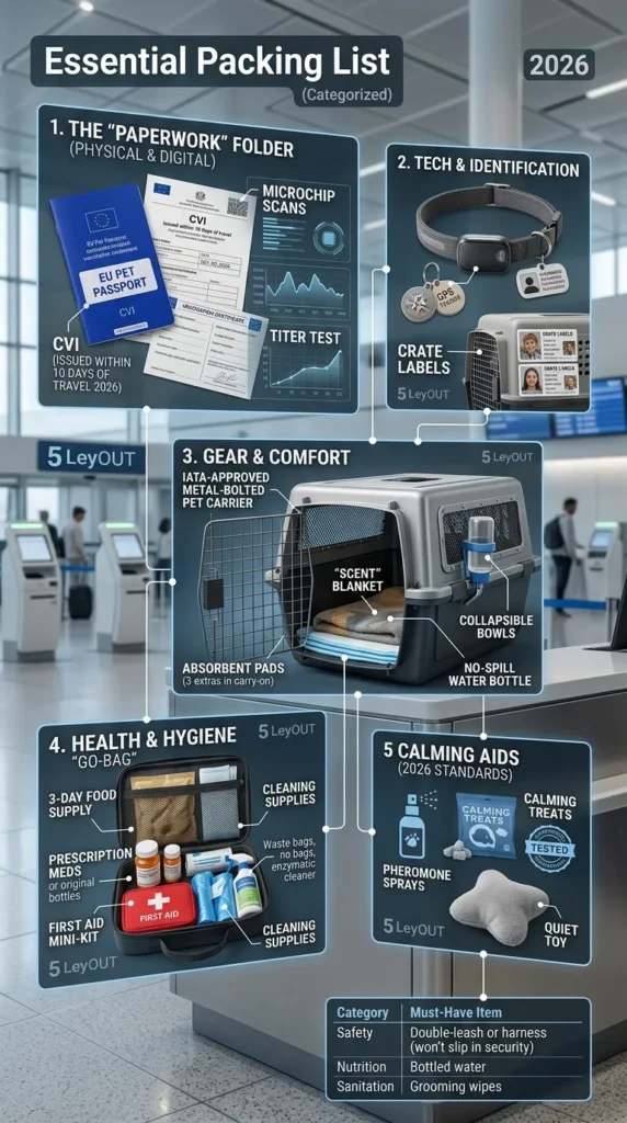 The Essential Packing List Categorized Traveling with Pets Checklist